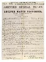 Factory and Workshop Acts 1878 to 1891, lucifer match factories