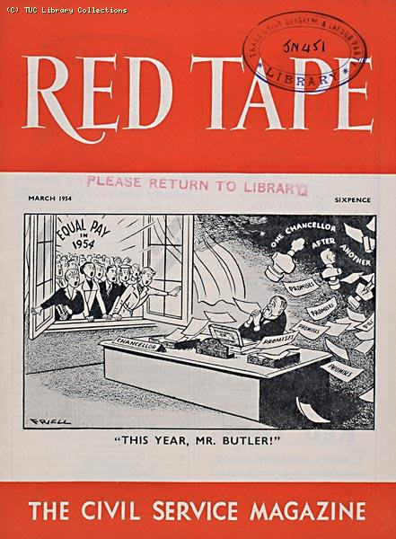 Equal Pay cartoon, 'Red Tape', 1954