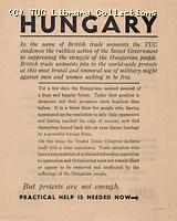 Hungary - TUC leaflet, 1956 (front)