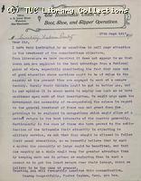 Memo from The Rossendale Union of Boot, Shoe and Slipper Operatives, 1917