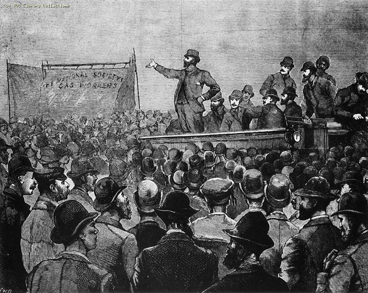 Gas Workers' rally at Peckham Rye, 1889