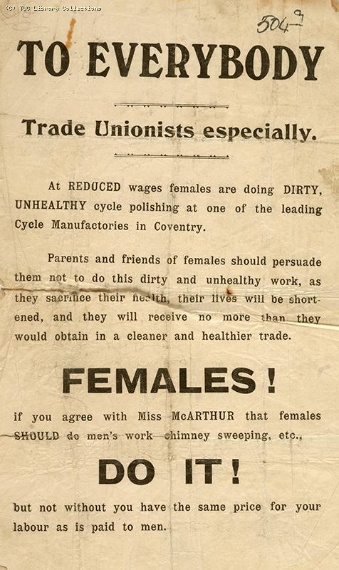 Women in bicycle  factories, 1908