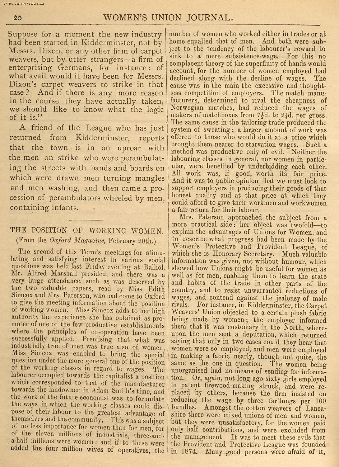 Kidderminster carpet weavers strike, 1884