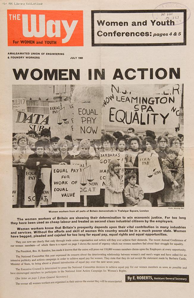 Equal pay demonstration, 1969