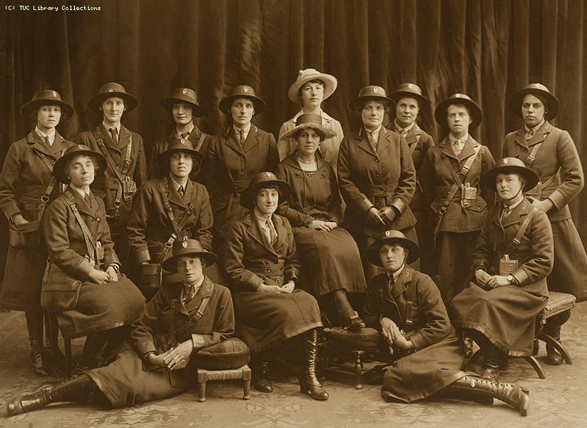 Women tram conductors, 1918