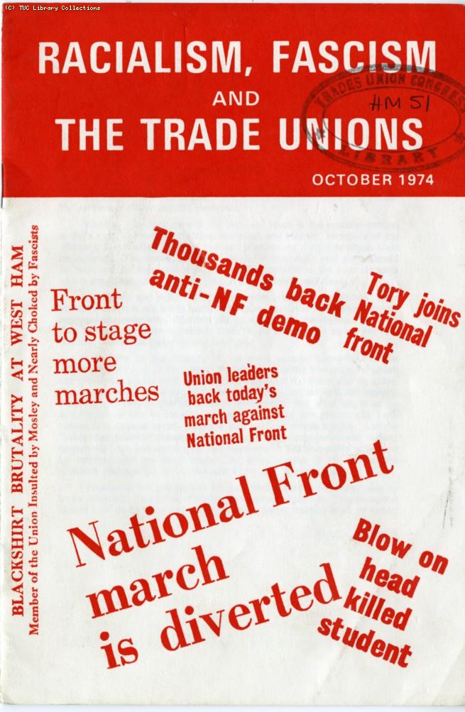 Racialism, fascism and the trade unions - TGWU pamphlet, 1974