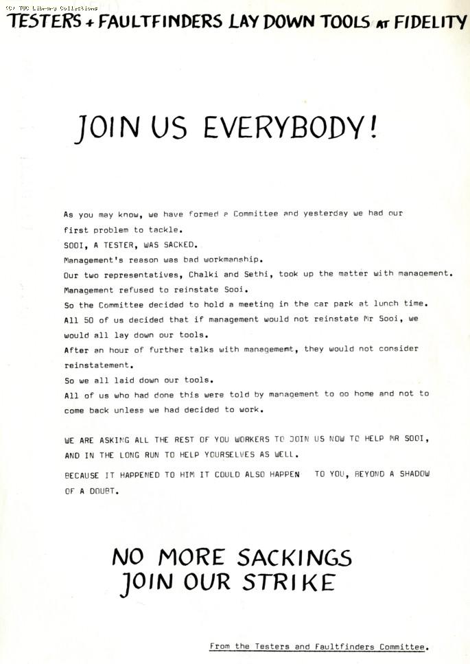 Fidelity Radio Ltd - strike, 1974