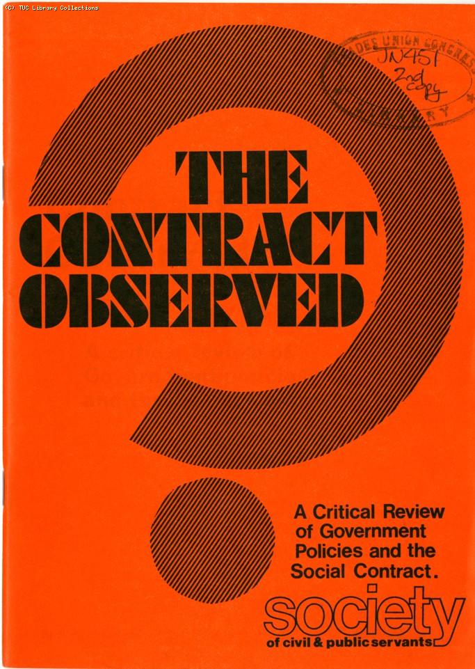 The contract observed - SCPS pamphlet, 1977
