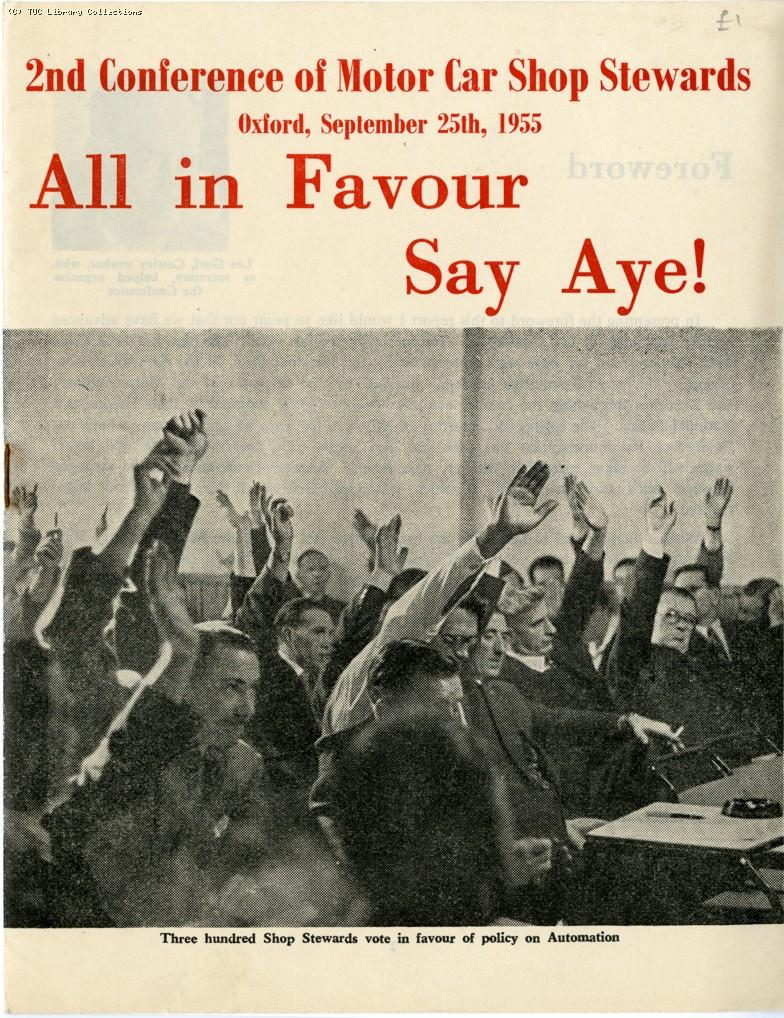 Motor Car Shop Stewards Conference, 1955