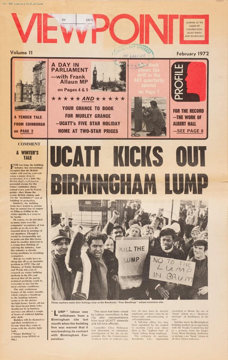 'Lump' labour, 1972