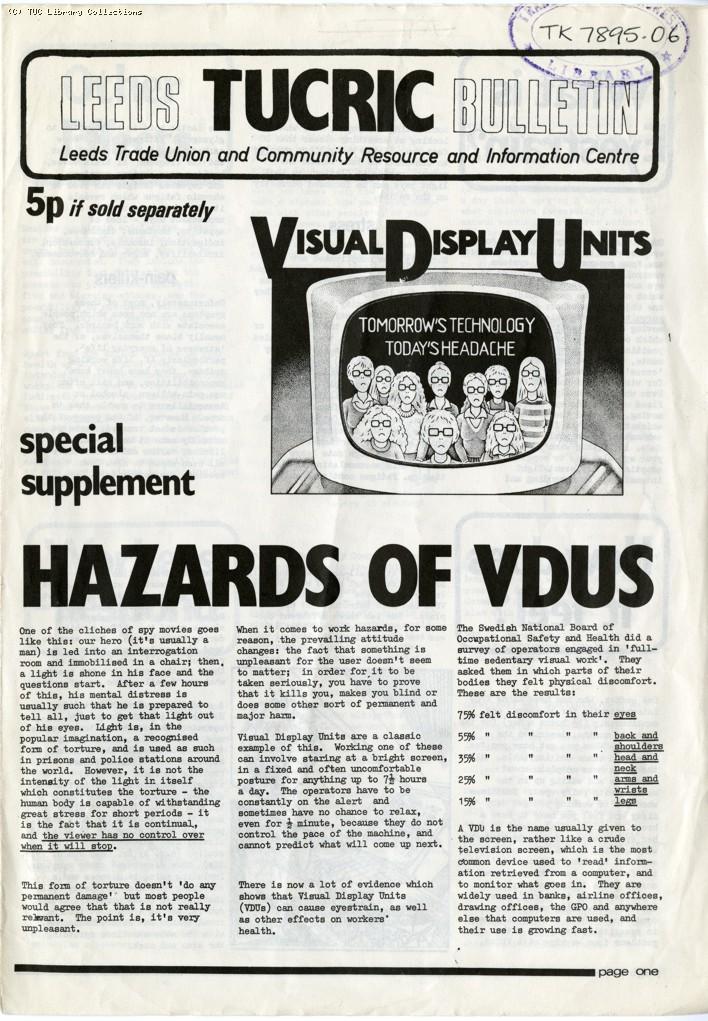 Hazards of VDUs, 1979
