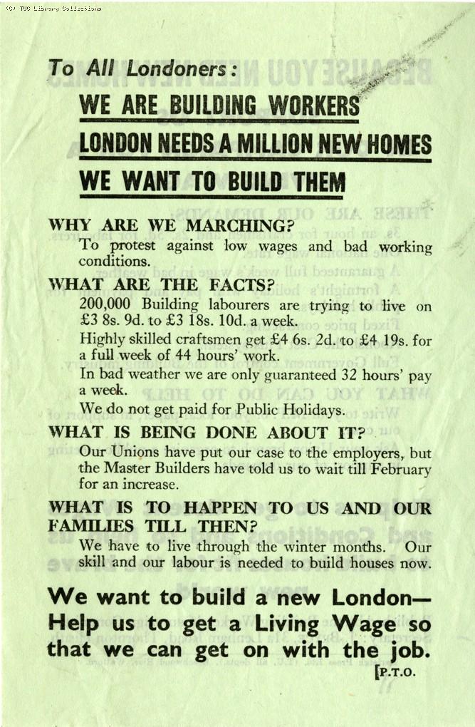 Building workers campaign, c.1945