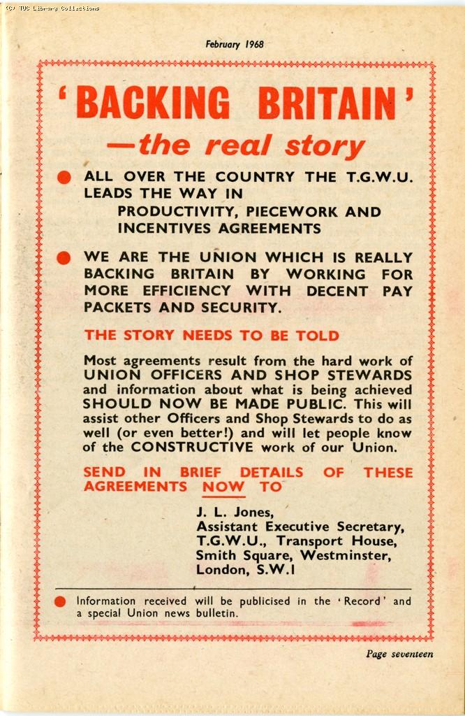 Backing Britain Campaign, 1968