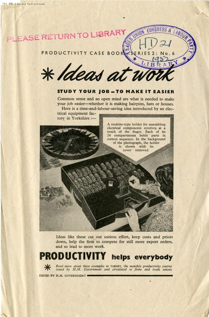 Ideas at work, 1952