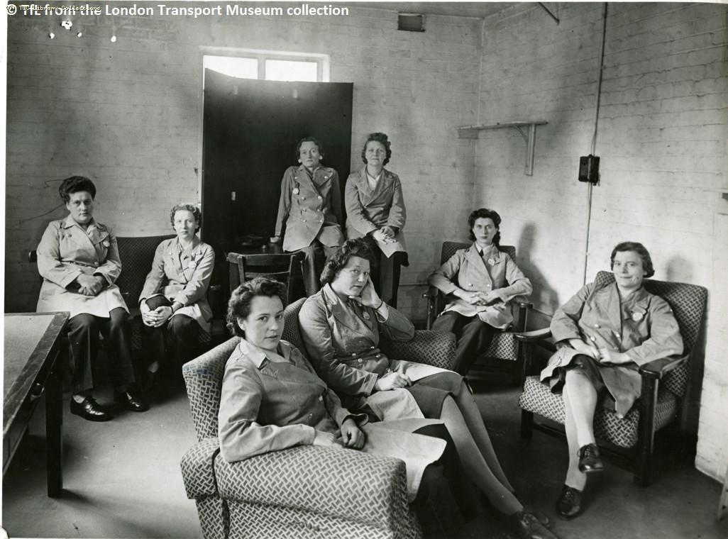 Fulwell Bus Depot rest room, 1947