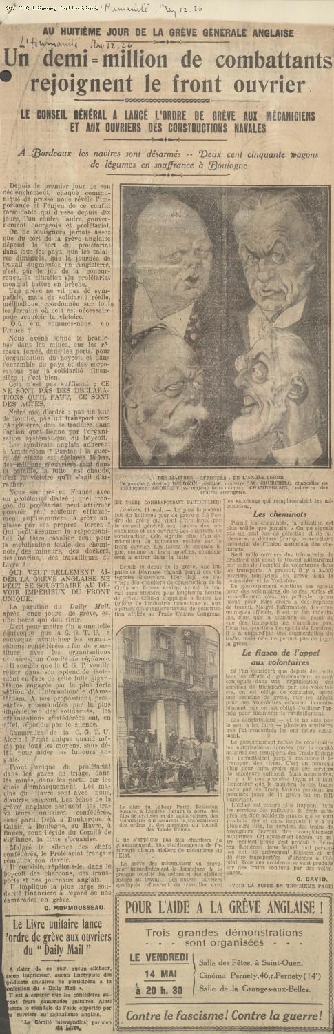L' Humanite, 12 May 1926