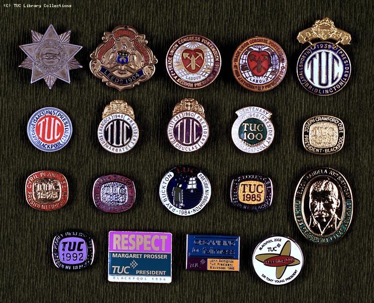 TUC Congress badges, 1899-2002
