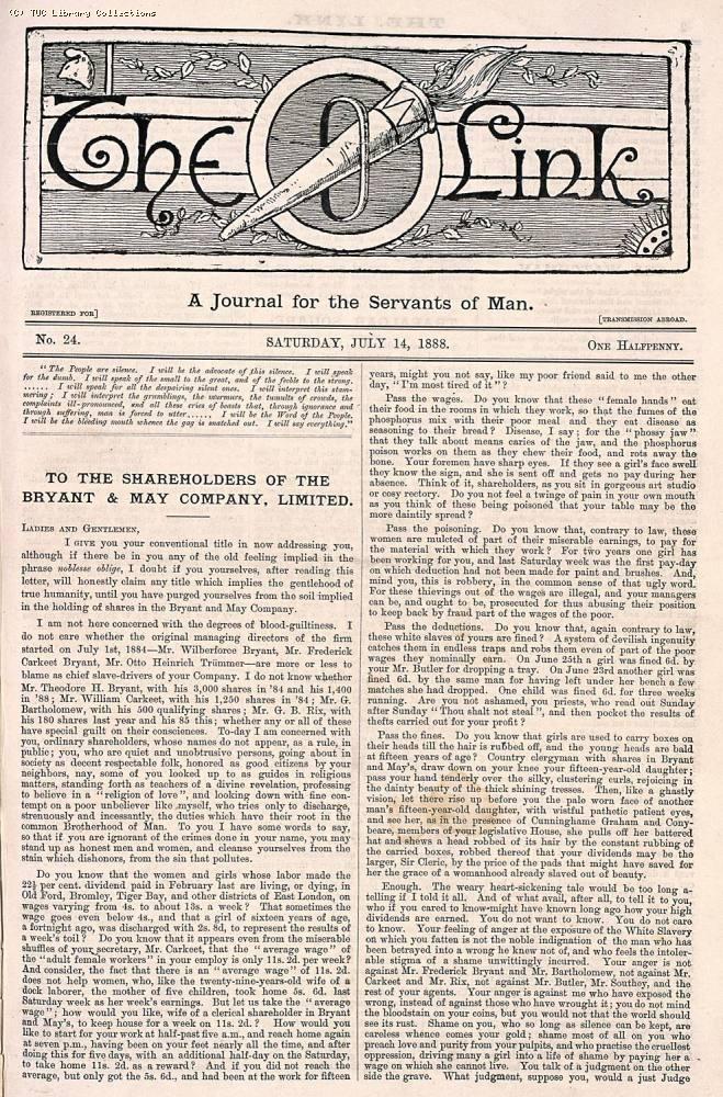 'The Link', 14 July 1888, (page 1)