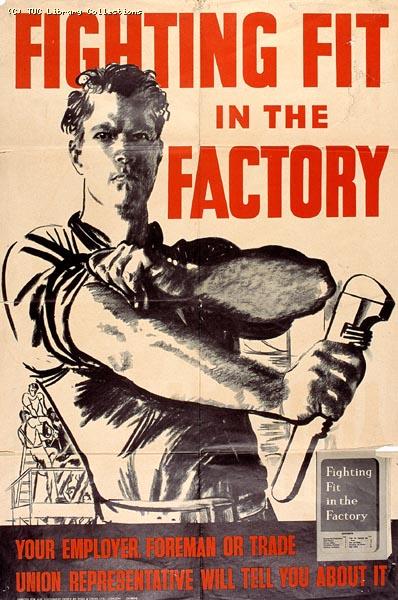 Fighting fit in the factory - poster 1941