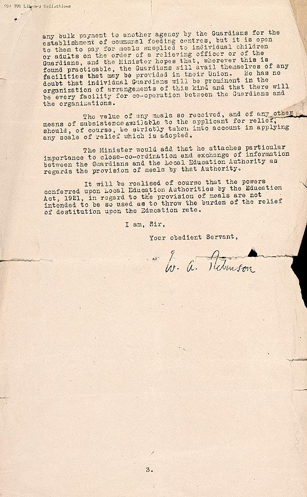 Ministry of Health Circular to Boards of Guardians, General Strike 1926 (page 3)