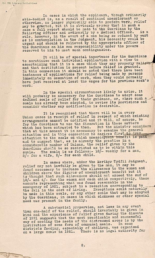 Ministry of Health Circular to Boards of Guardians, General Strike 1926 (page 3)