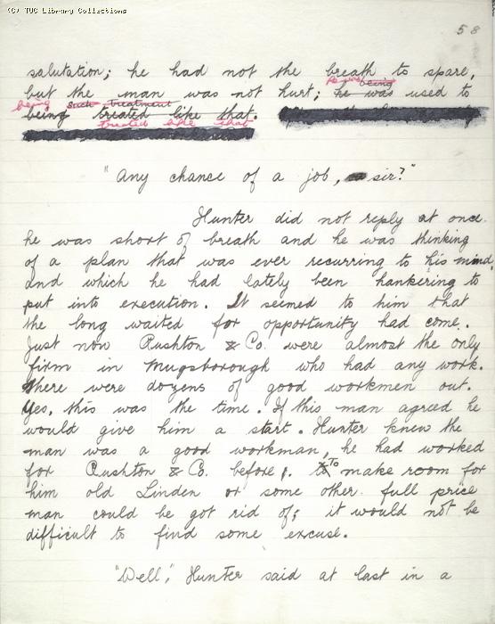 The Ragged Trousered Philanthropists - Manuscript, Page 58