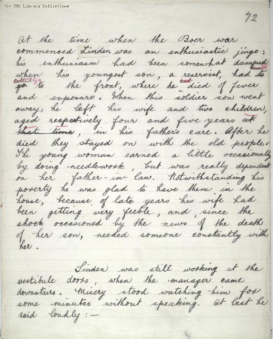 The Ragged Trousered Philanthropists - Manuscript, Page 72