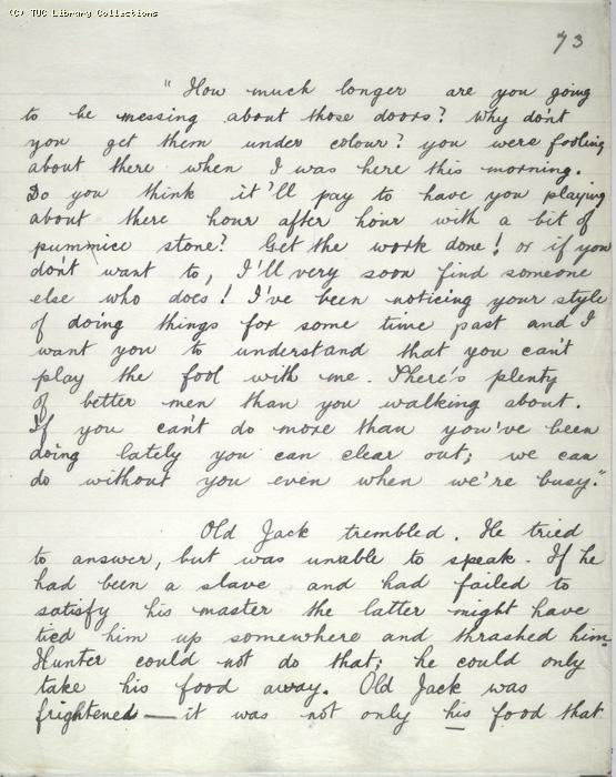 The Ragged Trousered Philanthropists - Manuscript, Page 73