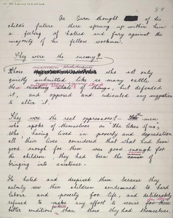 The Ragged Trousered Philanthropists - Manuscript, Page 89