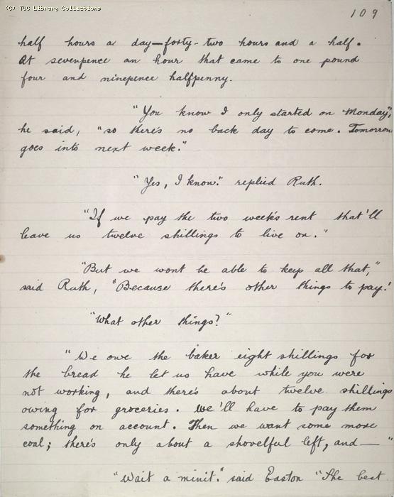 The Ragged Trousered Philanthropists - Manuscript, Page 109