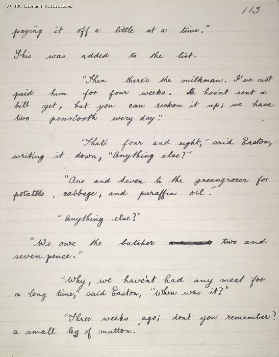 The Ragged Trousered Philanthropists - Manuscript, Page 113