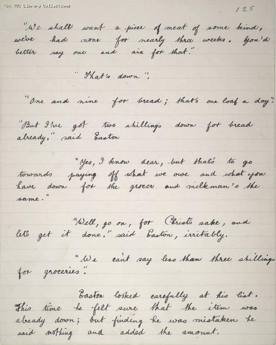 The Ragged Trousered Philanthropists - Manuscript, Page 125