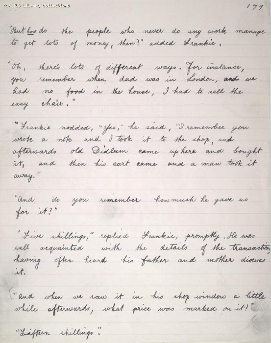 The Ragged Trousered Philanthropists - Manuscript, Page 179