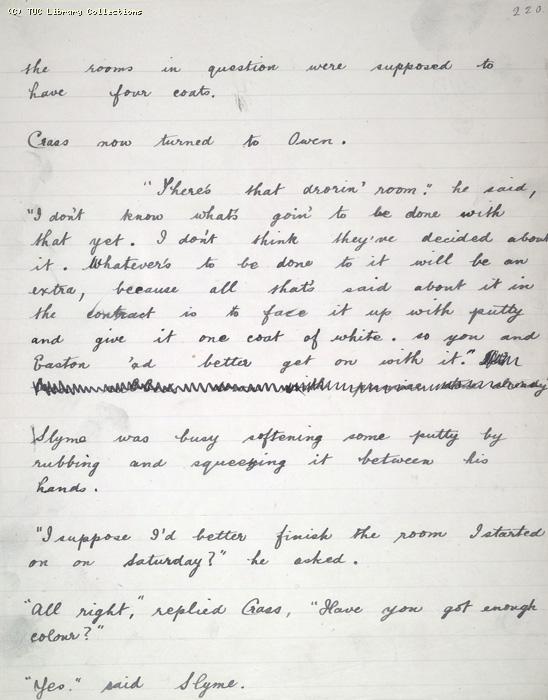 The Ragged Trousered Philanthropists - Manuscript, Page 220