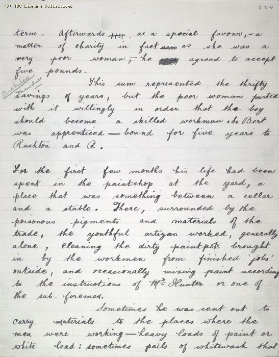 The Ragged Trousered Philanthropists - Manuscript, Page 224