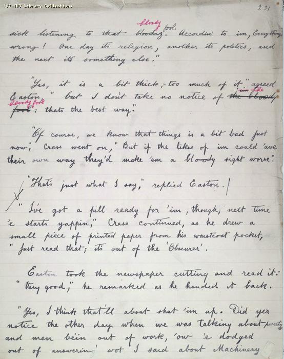 The Ragged Trousered Philanthropists - Manuscript, Page 231