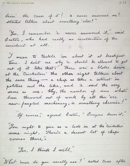 The Ragged Trousered Philanthropists - Manuscript, Page 232