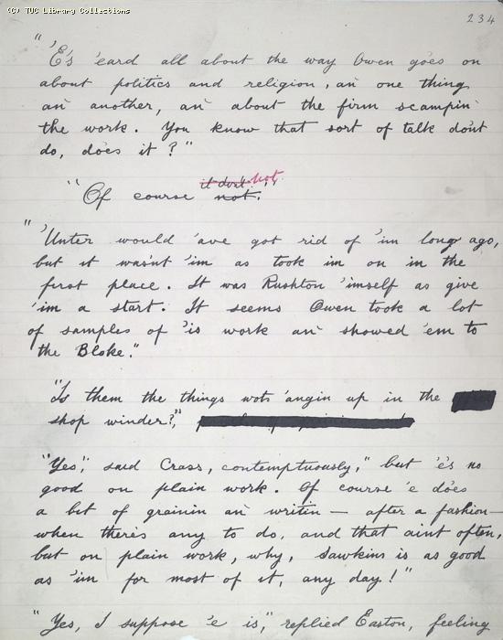 The Ragged Trousered Philanthropists - Manuscript, Page 234