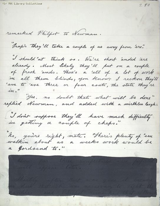 The Ragged Trousered Philanthropists - Manuscript, Page 280