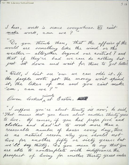 The Ragged Trousered Philanthropists - Manuscript, Page 316