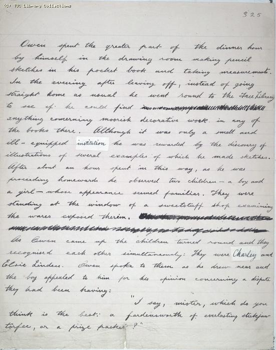 The Ragged Trousered Philanthropists - Manuscript, Page 325