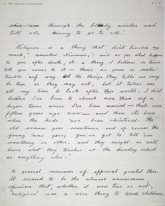 The Ragged Trousered Philanthropists - Manuscript, Page 354