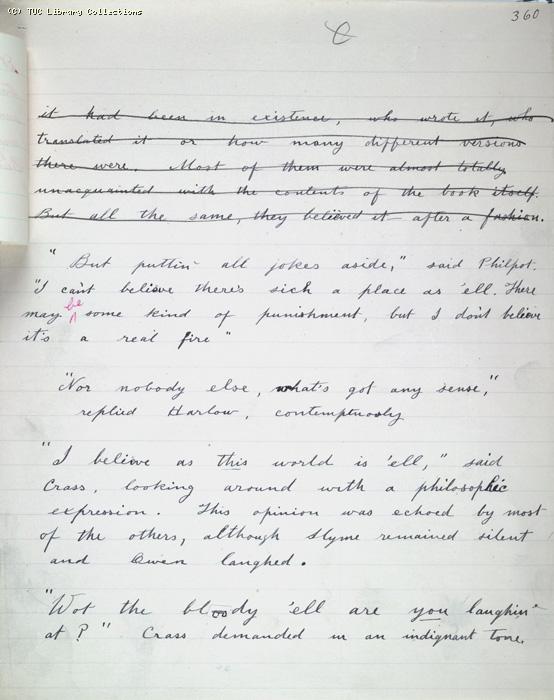 The Ragged Trousered Philanthropists - Manuscript, Page 360b