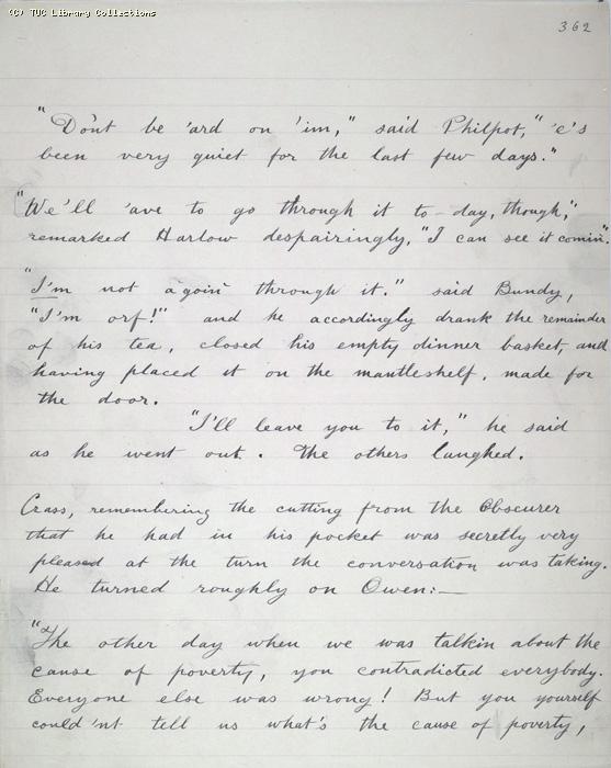 The Ragged Trousered Philanthropists - Manuscript, Page 362