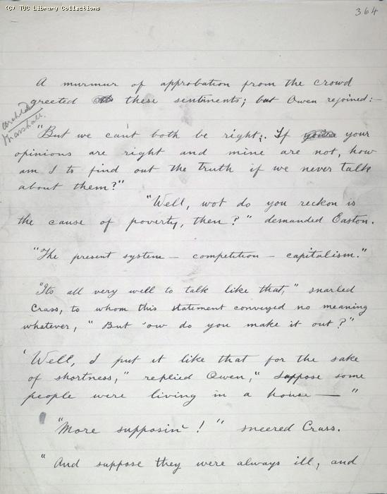 The Ragged Trousered Philanthropists - Manuscript, Page 364