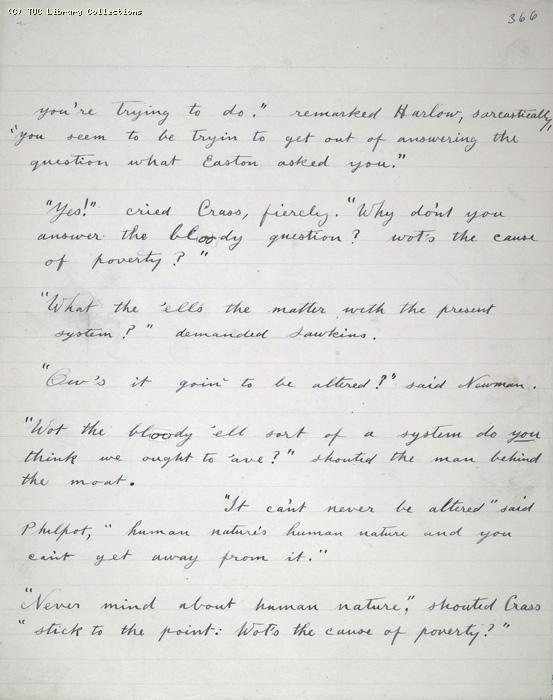 The Ragged Trousered Philanthropists - Manuscript, Page 366