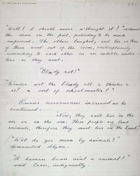 The Ragged Trousered Philanthropists - Manuscript, Page 375