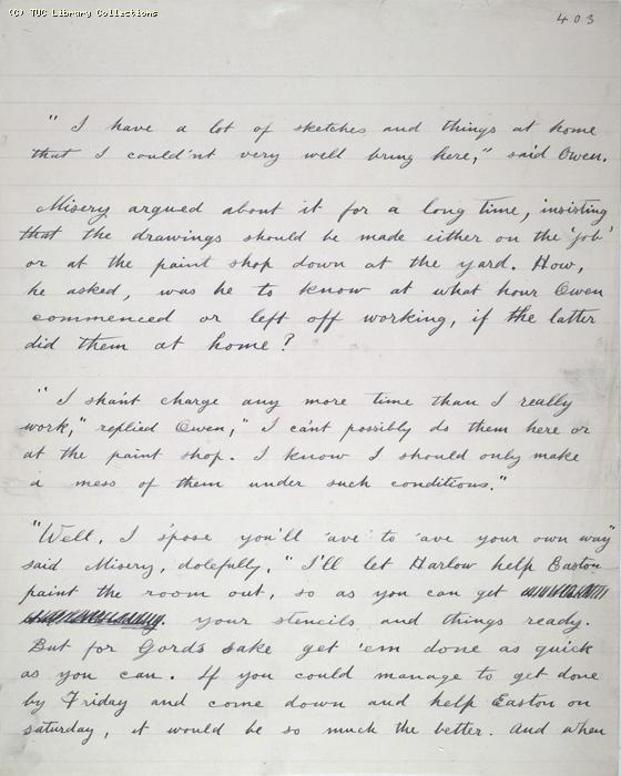 The Ragged Trousered Philanthropists - Manuscript, Page 403