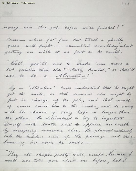 The Ragged Trousered Philanthropists - Manuscript, Page 405