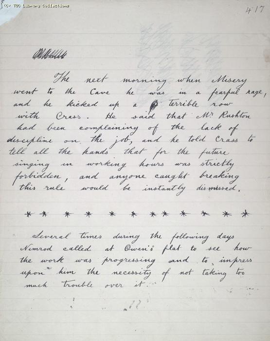 The Ragged Trousered Philanthropists - Manuscript, Page 417